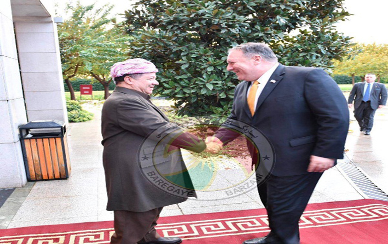 سەرۆك بارزانی لگەل مایك پۆمپیۆ جڤیا 