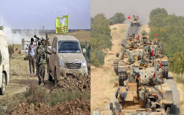 إطلاق صافرات الإنذار واستنفار عسكري على الحدود بين تركيا و كوردستان سوريا  