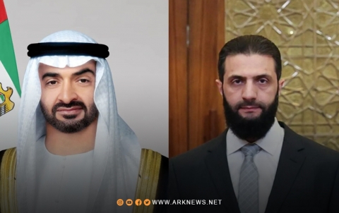 أحمد الشرع ومحمد بن زايد آل نهيان يجريان اتصالا هاتفيا 