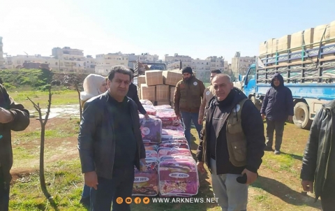 The representative of the Council in the Coalition from Afrin on the distribution of humanitarian aid… The work is organized