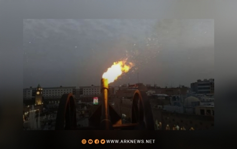 مدينة أربيل تشهد إطلاق أول قذيفة لمدفع الإفطار 