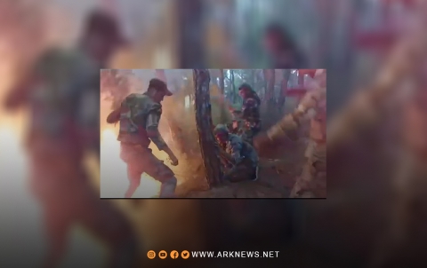 The Syrian regime puts out the fires in Latakia with primitive methods and tools