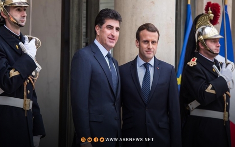 إيمانويل ماكرون يستقبل نيجيرفان بارزاني في قصر الإليزيه 