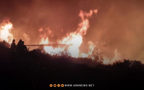 إخماد الحرائق التي اندلعت بريف اللاذقية 