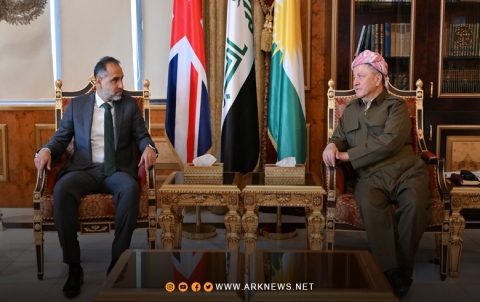 الرئيس بارزاني والسفير البريطاني لدى العراق يناقشان الأوضاع في سوريا 
