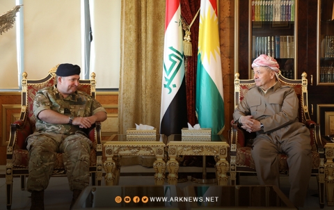 الرئيس بارزاني والأدميرال إدوارد آلغرين يناقشان الأوضاع السياسية والأمنية في المنطقة
