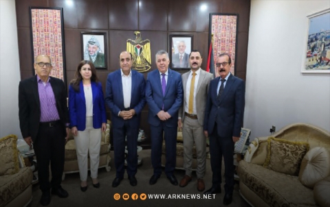 أربيل.. وفد من ممثلية المجلس الوطني الكوردي يزور القنصلية الفلسطينية 