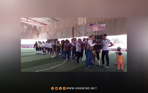 مؤسسة بارزاني الخيرية تنظم مباراة كرة قدم لذوي الاحتياجات الخاصة في مدينة عفرين