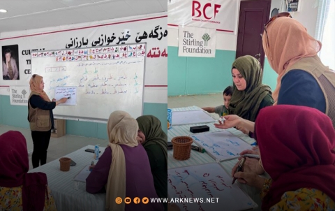 بارزاني الخيرية تمدد دورة لمحو الأمية في مخيم باسرمة بارزاني الخيرية تمدد دورة لمحو الأمية في مخيم باسرمة