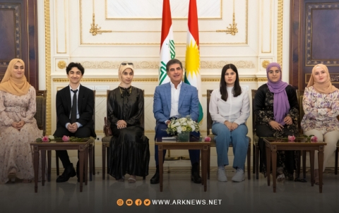 The President of the Kurdistan Region receives the first students in the region and their families