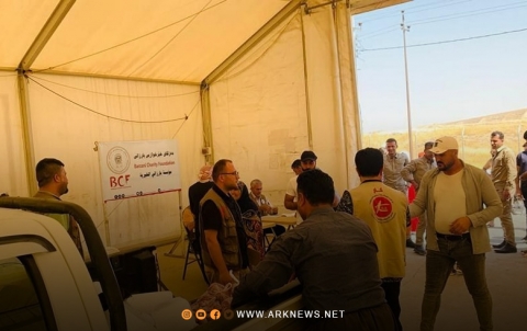 بارزاني الخيرية توزع لحوم أضاحي العيد في مخيم بردرش للاجئين