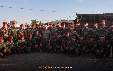 الرئيس بارزاني يزور مواقع بيشمركة كوردستان  الرئيس بارزاني يزور مواقع بيشمركة كوردستان