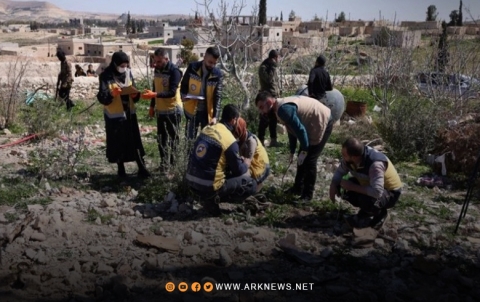 انتشال رفات عدة أشخاص في قرية بمنطقة منبج شرقي حلب