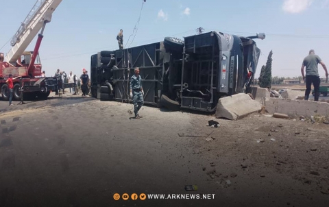 وفاة وإصابة العشرات جراء حادث سير على جسر تحويلة حمص – دمشق 