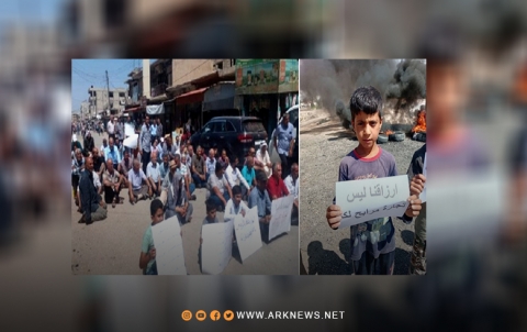 فلاحو دير الزور يحتجون على قرار إدارة PYD الخاص بتسعيرة القمح 