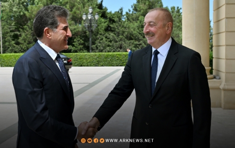 الرئيسان نيجيرفان بارزاني وإلهام علييف يؤكدان على أهمية افتتاح قنصلية عامة أذربيجانية بإقليم كوردستان