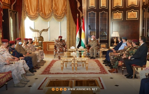 الرئيس بارزاني يستقبل وفداً عسكرياً وأمنياً عراقياً رفيع المستوى