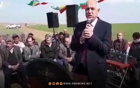 سليمان أوسو یلقي كلمة الـENKS في مراسيم إحياء السنوية العاشرة لاستشهاد القيادي نصرالدين برهك