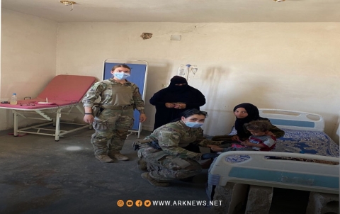 To provide medical care... The international coalition is conducting a medical work program in Deir Ez-Zour