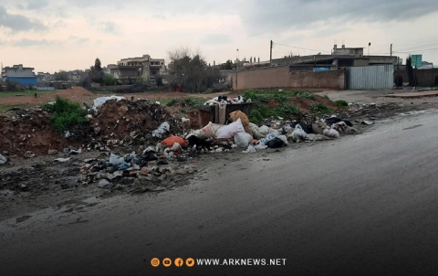 القمامة باتت ظاهرة وواقع يومي في مدينة عامودا بكوردستان سوريا 