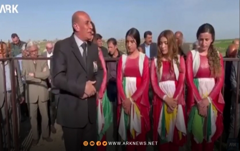علي إبراهيم  يلقي كلمة المجلس المحلي للـ ENKS  في ديرك في إحياء الذكرى السنوية الأولى لرحيل المناضل حسن صوفي