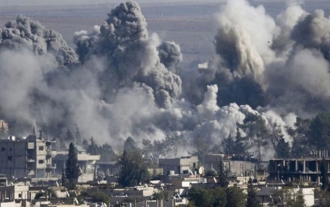 Continuous aerial and missile shelling targets the towns of Idlib countryside Continuous aerial and missile shelling targets the towns of Idlib countryside