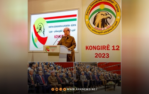 سه‌رۆك بارزانی به‌شداری د كۆنگرا 12 یا پارتیا دیموکراتا کوردستان - سووریا دە كر