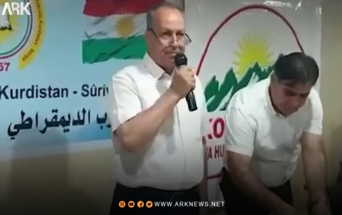 محسن طاهر يلقي كلمة PDK-S في مراسيم إحياء الذكرى 65 لميلاد الحزب الديمقراطي الكوردستاني - سوريا