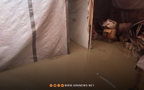 Rainwater Floods Two Displacement Camps in Hasakah