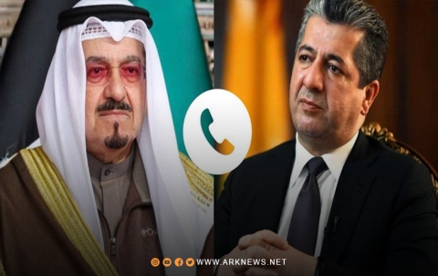 مسرور بارزاني وأحمد عبدالله الأحمد الصباح يتباحثان مجمل الأوضاع العامة في المنطقة