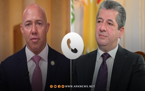مسرور بارزاني وبراين ماست يبحثان التطورات في عموم منطقة الشرق الأوسط
