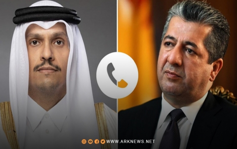 مسرور بارزاني ومحمد بن عبد الرحمن آل ثاني يناقشان مجمل الأوضاع في المنطقة 