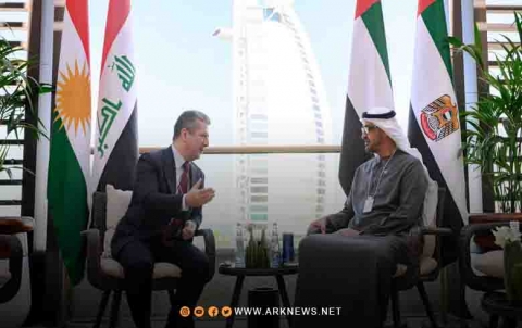 رئيس حكومة إقليم كوردستان يلتقي مع رئيس الإمارات العربية المتحدة 