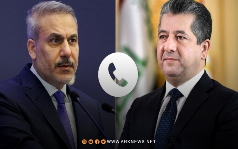 مسرور بارزاني يتلقى اتصالا هاتفيا من هاكان فيدان 
