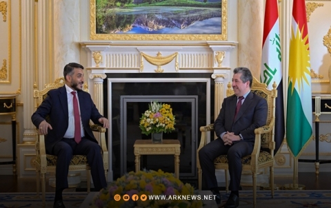 مسرور بارزاني يستقبل محافظ النجف يوسف مكي كناوي 