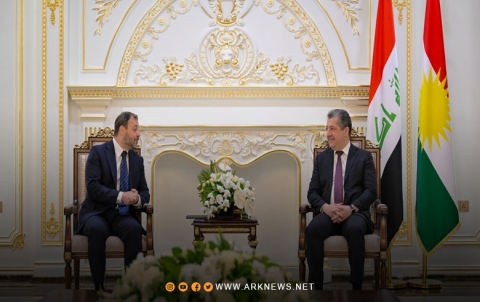 رئيس حكومة إقليم كوردستان يستقبل مسؤول مكتب الاتحاد الأوروبي في أربيل