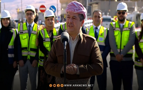 مسرور بارزاني يفتتح مشروع طريق حاجي عمران