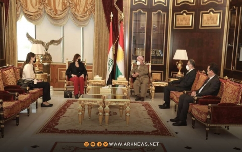 الرئيس بارزاني وماري باريت يبحثان آخر المستجدات بشأن العملية السياسية في العراق الرئيس بارزاني وماري باريت يبحثان آخر المستجدات بشأن العملية السياسية في العراق