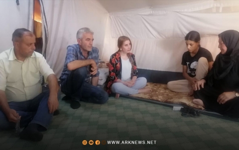 منظمة لالش للديمقراطي الكوردستاني - سوريا تزور أصحاب خيم احترقت بمخيم بردرش