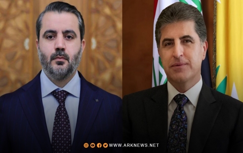نيجيرفان بارزاني يتلقى اتصالا هاتفيا من أسعد الشيباني وزير خارجية سوريا 
