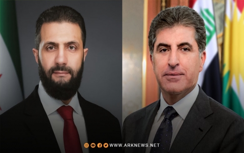 نيجيرفان بارزاني وأحمد الشرع يبحثان أوضاع الكورد والمكونات في سوريا