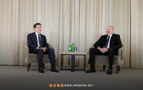 نيجيرفان بارزاني وإلهام علييف يؤكدان على تعزيز العلاقات بين إقليم كوردستان وأذربيجان 