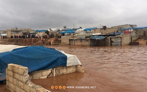 الأمطار والسيول تخلف أضـ.ـراراً في مخيمات النازحين ومتضرري الزلزال شمالي سوريا