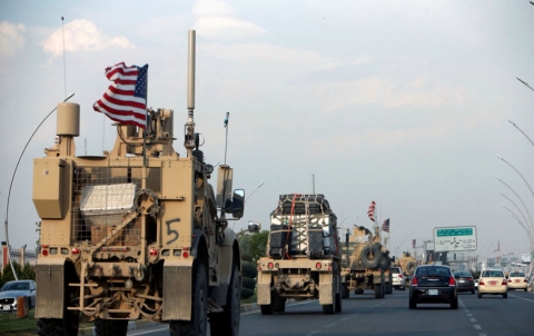 US forces withdraw from the Sirrin base in Kobani and destroy it heading to Hasaka US forces withdraw from the Sirrin base in Kobani and destroy it heading to Hasaka