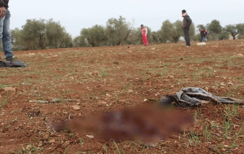 Killing a Child as a result of a landmine explosion in rural Aleppo Killing a Child as a result of a landmine explosion in rural Aleppo
