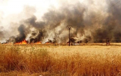 The fire devours the lands of 39 villages south and north-east of the city of Tirba Spiye and the series of fires continue in al-Jazeera 