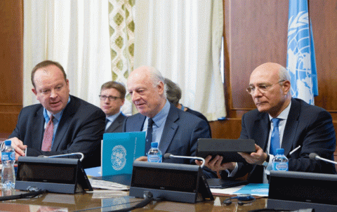 A group of civil society activists from the Eastern Province conveys a message to the special international envoy to Syria A group of civil society activists from the Eastern Province conveys a message to the special international envoy to Syria