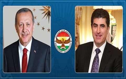 اردوغان يهنئ نيجيرفان بارزاني 