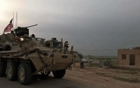 US patrols in Kurdistan Syria near the international border with Turkey