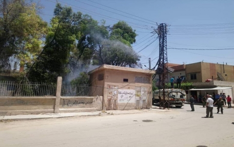 Qamishlo … Igniting fires in the building of the old blood bank